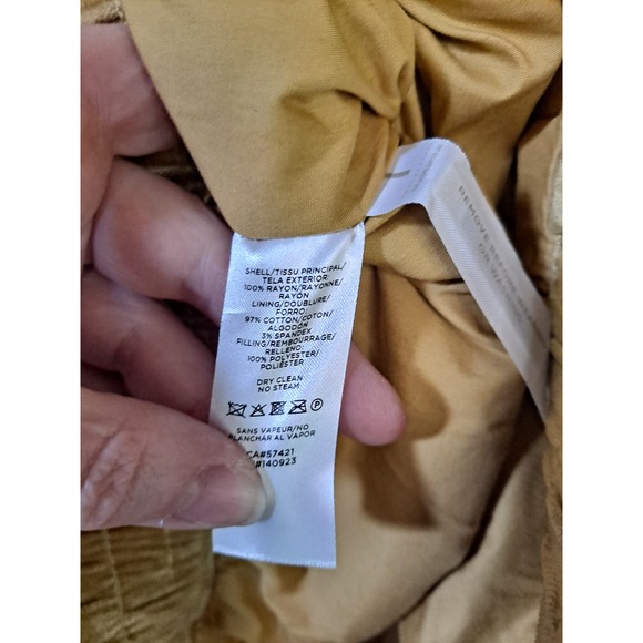 Lou & Grey Gold Quilted Insulated Jacket Size Large - Picture 7 of 9